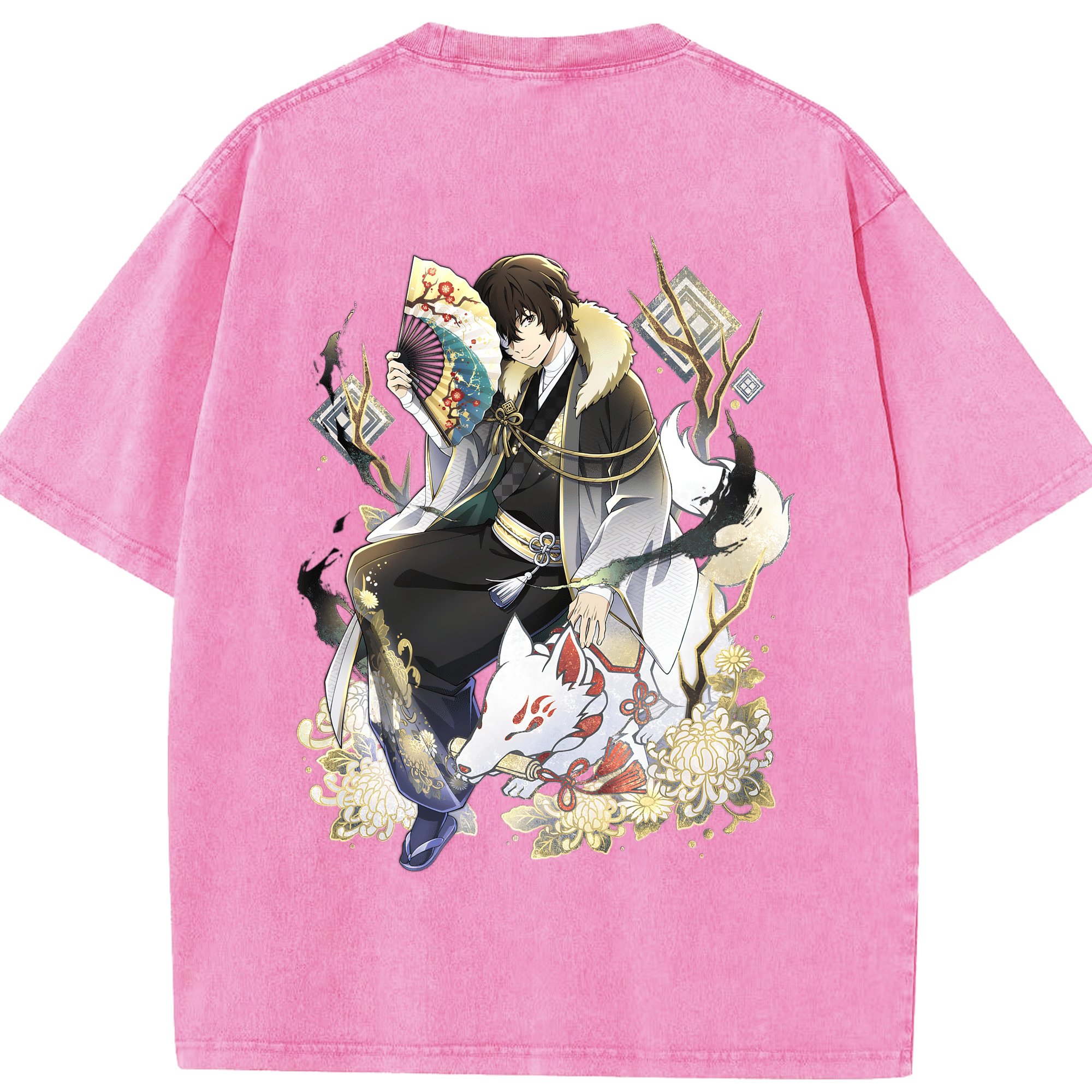 （画像用） 文豪ストレイドッグス Bungo Stray Dogs 綿100% ヴィンテージ風 半袖Tシャツ（背面プリント）